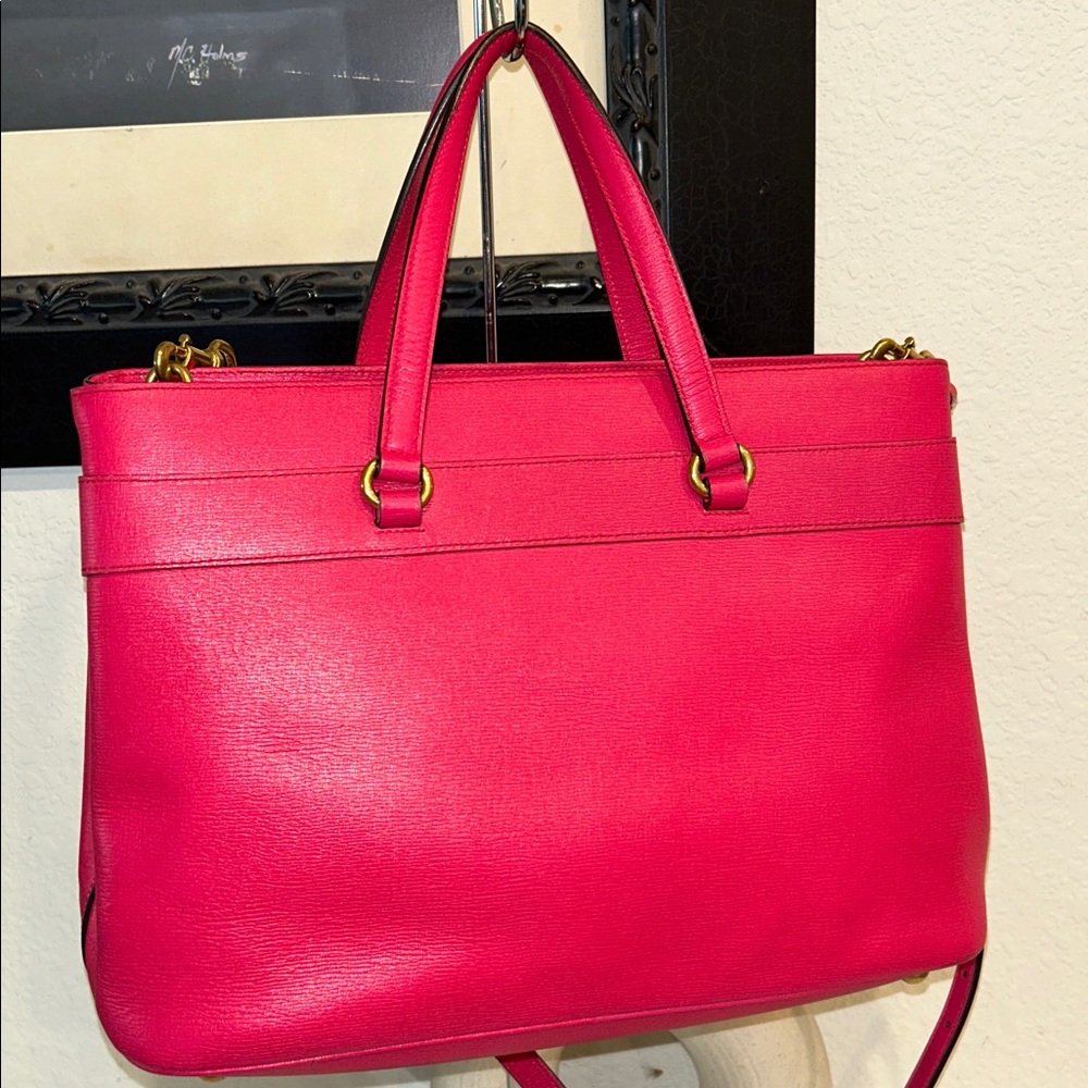 Gucci Red bright bite Leather Tote Bag authentic +certificate of authenticity - Picture 6 of 17